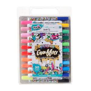 Tulip • textielstiften graffiti rainbow 30st.