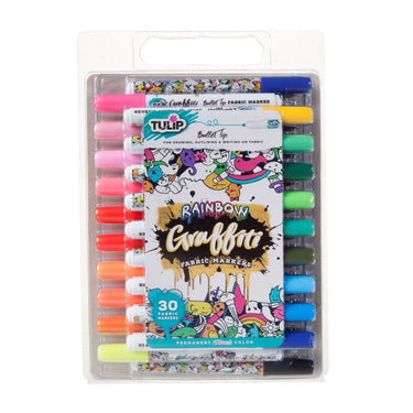 Tulip • textielstiften graffiti rainbow 30st.