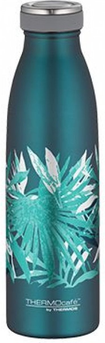 Thermos tc drinkfles - 0,5 liter - lagoon blauw palms