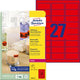 Multifunctionele etiketten avery rood 675 stuks