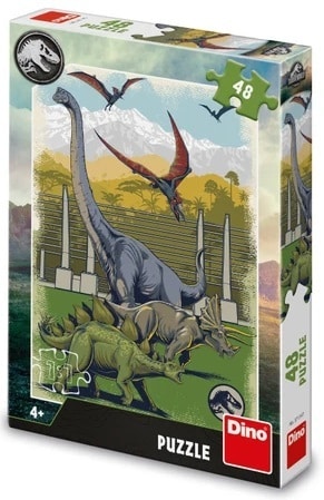 Dinotoys dino puzzel - dinosauriërs uit jurassic world - 48 stukjes