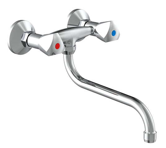 Schutte cesti tweegreepskraan keuken | wandmontage | chroom - 37150 - 37150