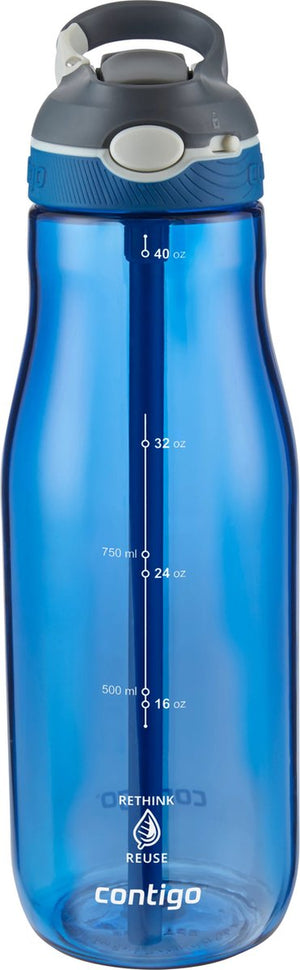 Contigo ashland autospout waterfles met rietje | grote bpa-vrije drinkfles van 1200ml | sportfles | lekvrije drinkfles | ideaal voor school, de sportschool, fiets, hardlopen, wandelen | monaco