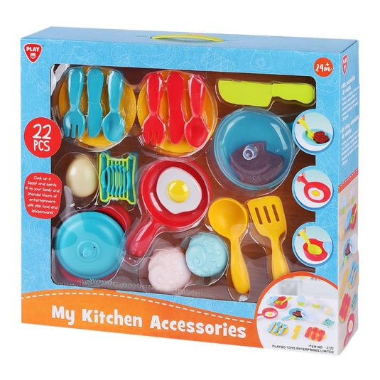 Playgo 22 delige keuken accessoire set