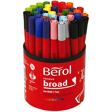 Https: www.cchobby.nl berol-stift-d-10-mm-lijndikte-1-1-7-mm-diverse-kleuren-42-stuk-1-doosje