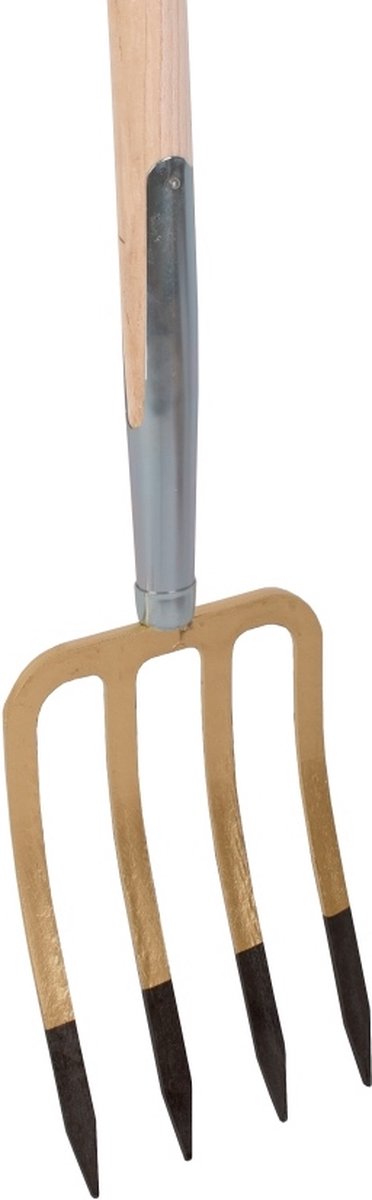 Talen tools - spitvork - 4 tanden - essenhouten steel - 85 centimeter