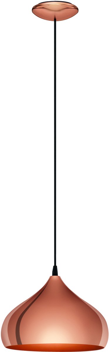 Eglo hapton hanglamp - e27 - ø 29 cm - koper