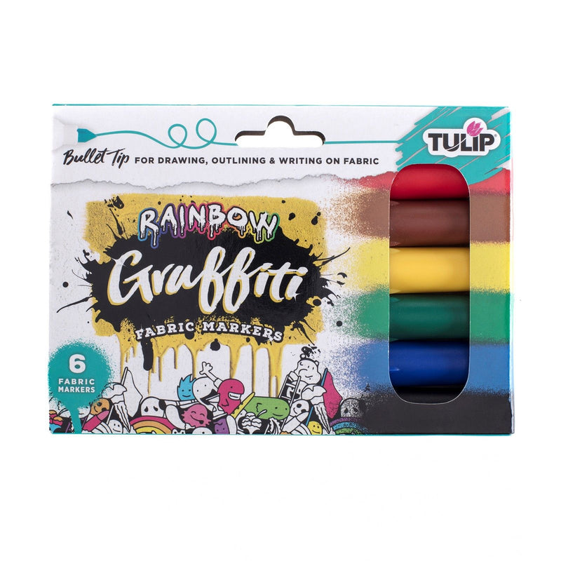 Load image into Gallery viewer, Tulip • textielstiften graffiti rainbow 6st.
