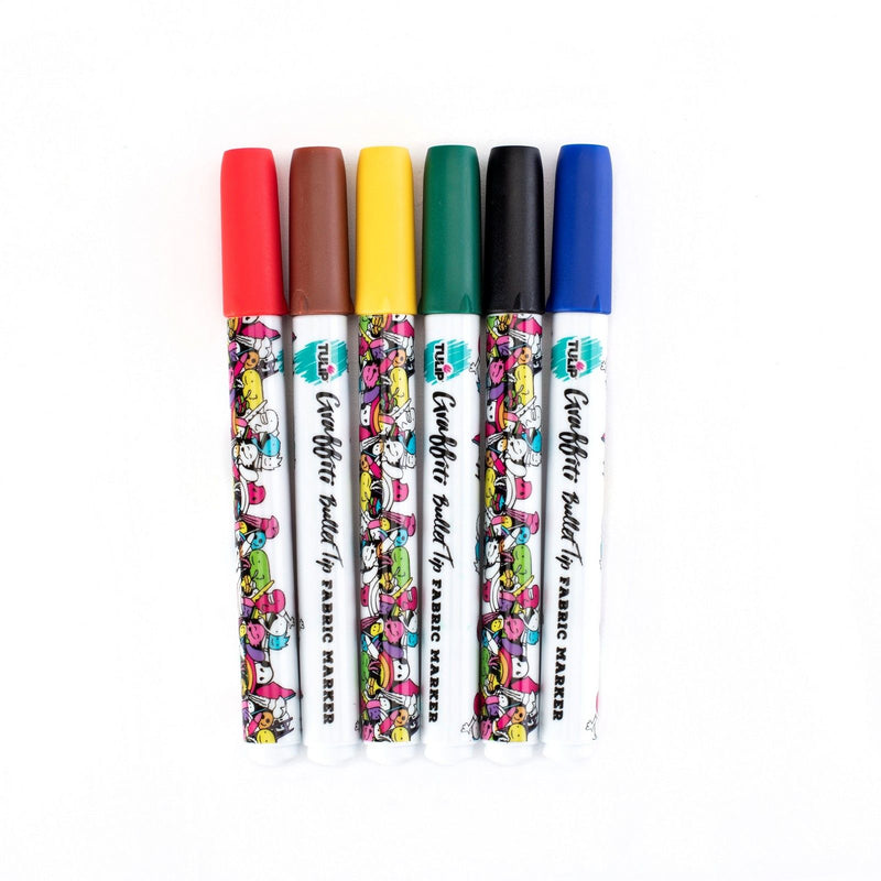Load image into Gallery viewer, Tulip • textielstiften graffiti rainbow 6st.
