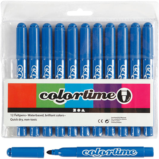 Colortime stiften, lijndikte 5 mm, azure, 12 stuk 1 doos