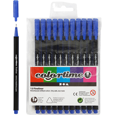 Https: www.cchobby.nl colortime-fineliners-lijndikte-0-6-0-7-mm-donkerblauw-12-stuk-1-doos