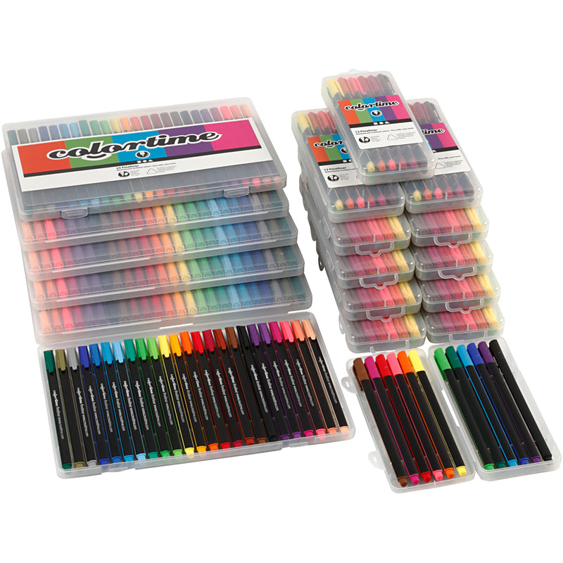 Load image into Gallery viewer, Creativ company colortime fineliners diverse kleuren, 18 pakken
