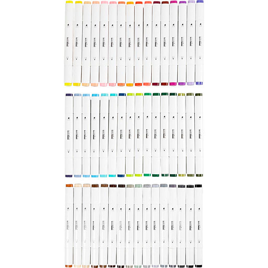 Creativ company tekenstift lijndikte 1+8mm standaardkleuren - 48st.