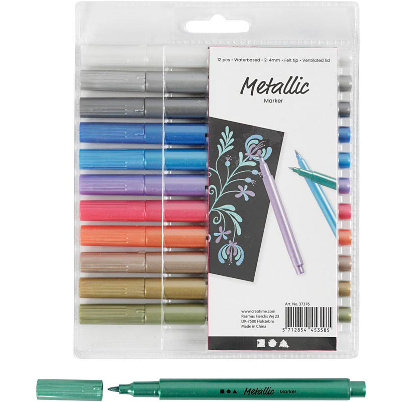 Load image into Gallery viewer, Creativ company metallic markers, 12st.
