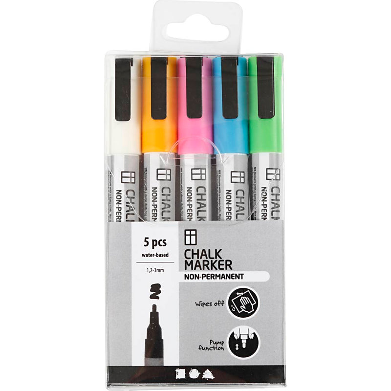 Load image into Gallery viewer, Creativ company https: www.cchobby.nl krijtstiften-lijndikte-1-2-3-mm-sterke-kleuren-5-stuk-1-doos
