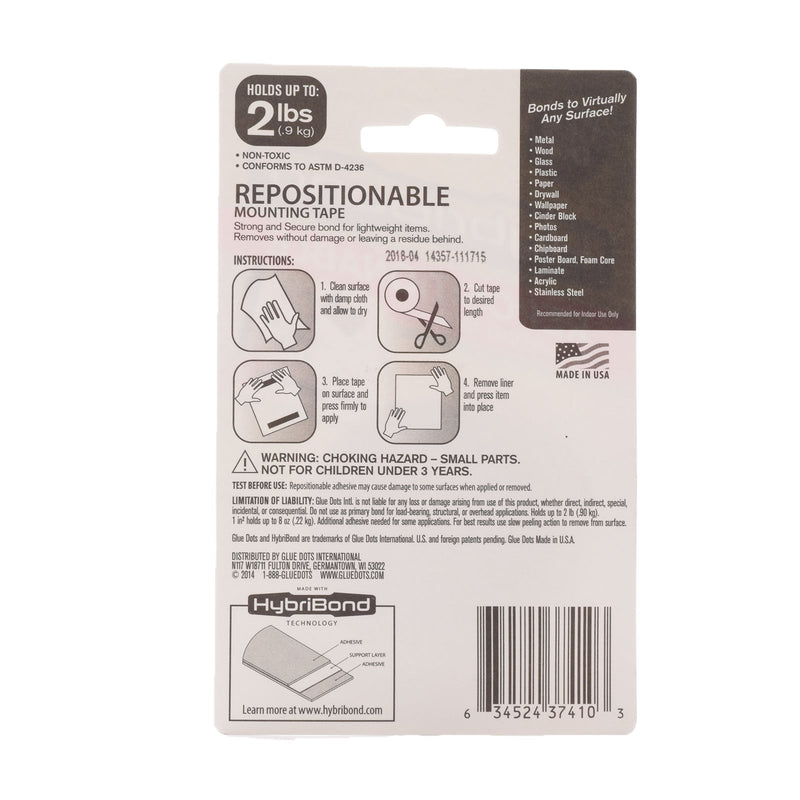 Load image into Gallery viewer, Glue dots • hybribond repositionable mounting tape 1,8m
