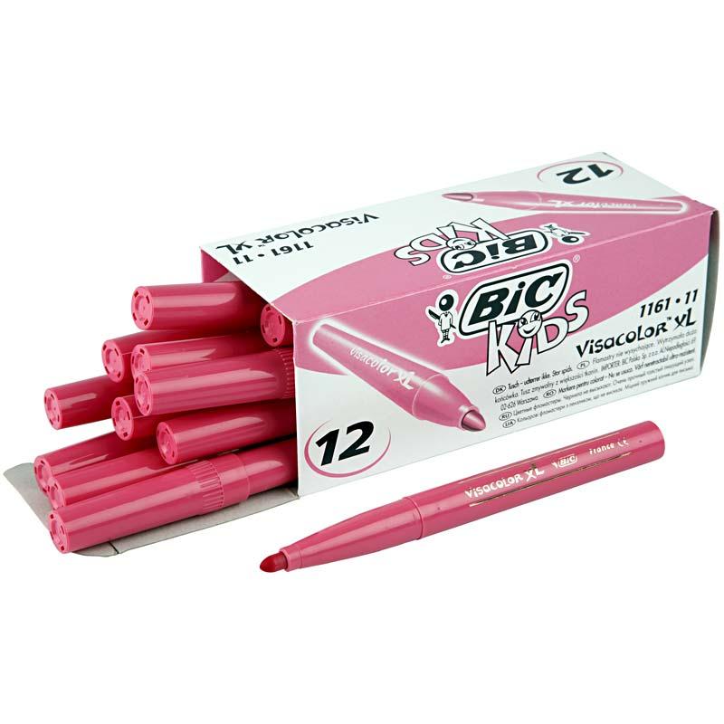 Load image into Gallery viewer, Https: www.cchobby.nl bic-visa-color-kleurstiften-lijndikte-3-mm-roze-12-stuk-1-doos
