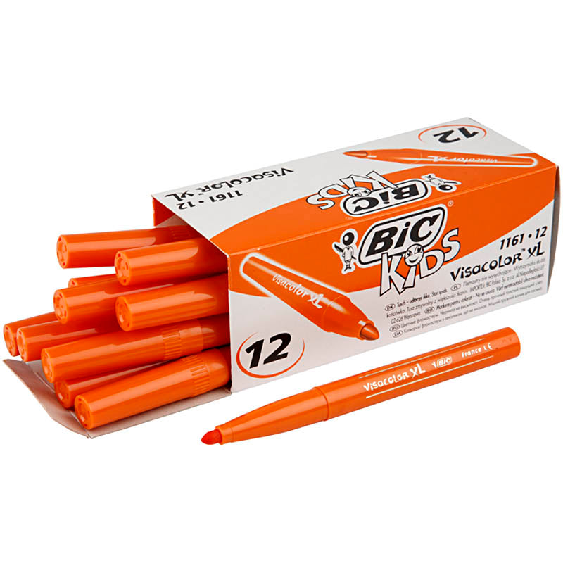Load image into Gallery viewer, Http: www.cchobby.nl bic-visa-color-kleurstiften-lijndikte-3-mm-mid-oranje-12-stuk-1-doos
