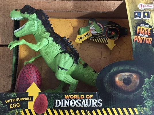 Toi-toys toi toys world of dinosaurs dinosaurus (30cm) met licht en geluid + ei