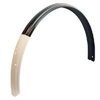 Mudguard, rear. black 28x1 1/2. With gold trim