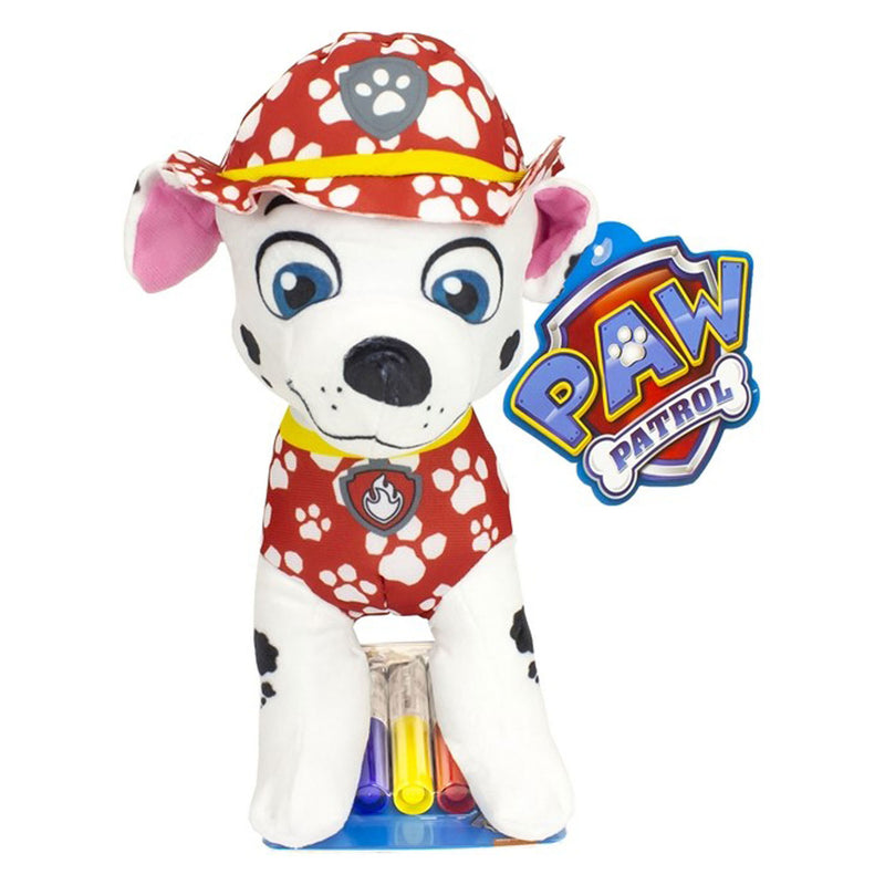 Load image into Gallery viewer, Sambro paw patrol inkleur knuffel met stiften - marshall
