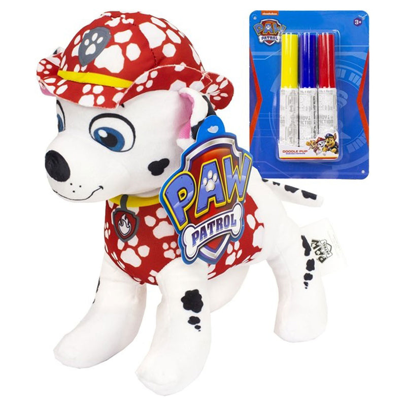 Load image into Gallery viewer, Sambro paw patrol inkleur knuffel met stiften - marshall
