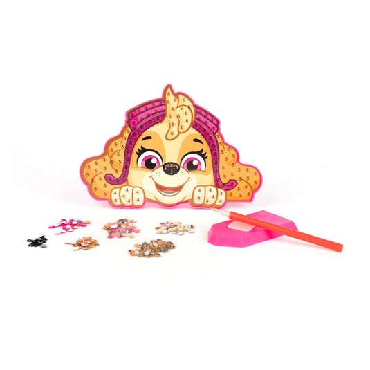 Sambro diamond painting knutselset paw patrol skye - creatief speelgoed.