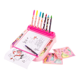 Sambro disney princess tekenbord met rol kleurset, 12dlg.