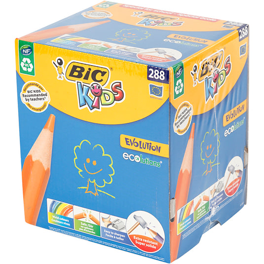 Bic https: www.cchobby.nl -evolution-kleurpotloden-l-17-5-cm-vulling-3-mm-diverse-kleuren-288-stuk-1-doos