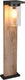 Trio ardila - paalverlichting - hout element - excl. 1x e27 4 w - zwenkbaar - buitenverlichting - ip44