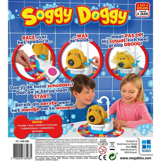 Megableu soggy doggy - grappig actiespel voor kinderen - kinderspel vanaf 4 jaar - 2 tot 4 spelers - dolle waterpret