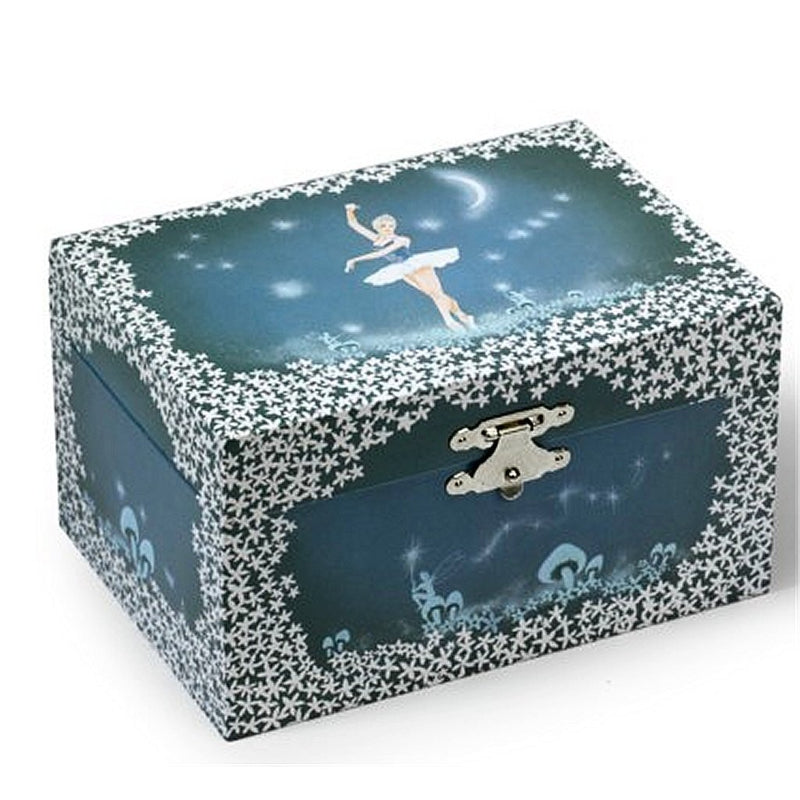 Load image into Gallery viewer, Simply for kids juwelen-muziekdoosje ballerina witte jurk blauw wit
