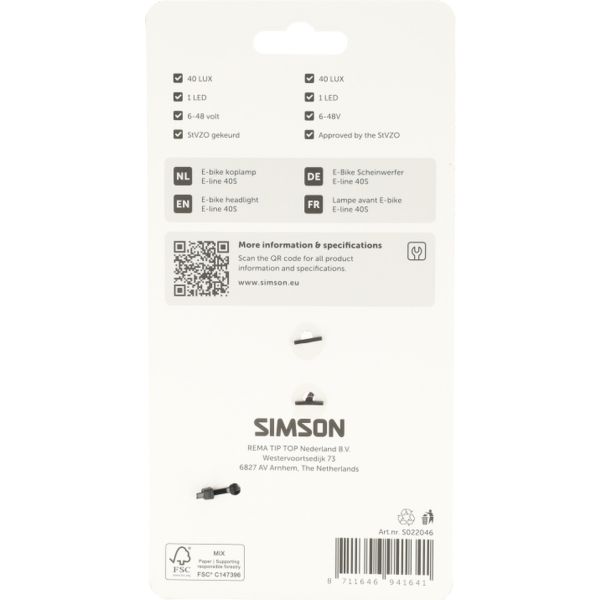 Load image into Gallery viewer, Simson koplamp aurora e-line 40s

