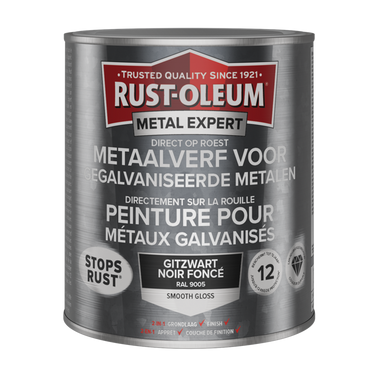 Rust-oleum 1071712 - metaalverf gegalv.metaal-750mlral9005 | 1 stuks