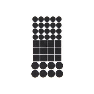 Mack 1069036 - assortiment zelfklevend vilt zwart | 12 stuks