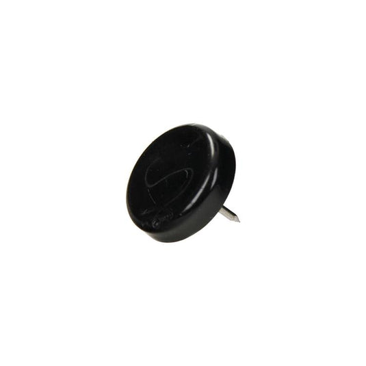 Mack 1066769 - stoelglijder nagel kunststof zwart ø 25 mm 8 st pcs | 6 stuks