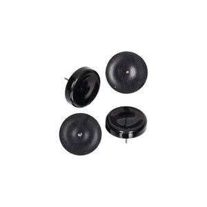 Mack 1066770 - stoelglijder nagel kunststof zwart ø 28 mm 4 st pcs | 6 stuks