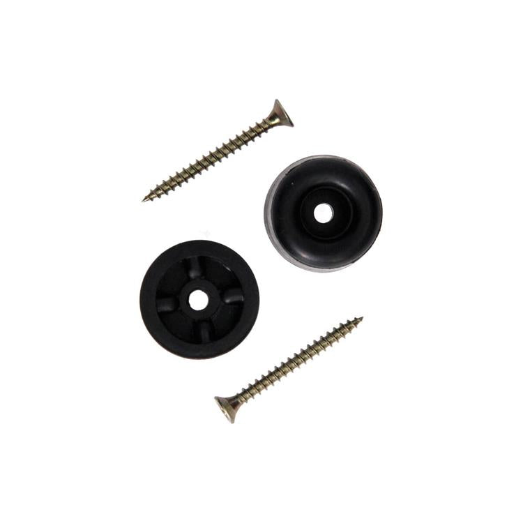 Load image into Gallery viewer, Mack 1069029 - deurstop rubber + schroef zwart 30 x 25 mm 2 st pcs | 6 stuks
