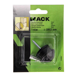 Mack 1069032 - deurstop cilindermodel zwart ø 30h25 mm 1 st pc | 6 stuks