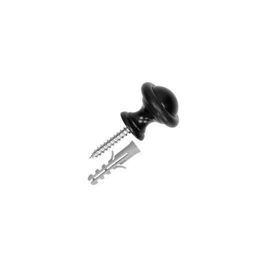 Mack 1069033 - deurstop cilindermodel zwart ø 28h28 mm 1 st pc | 6 stuks