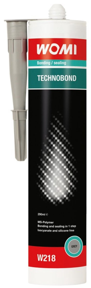 Womi technobond elastische montagelijm grijs – 290 ml – flexibel sterk – multimateriaal – professionele montage- en afdichtingslijm