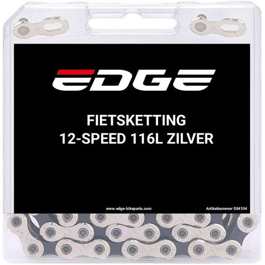 Edge fietsketting 12 speed chn-006 met 116 schakels - zilver