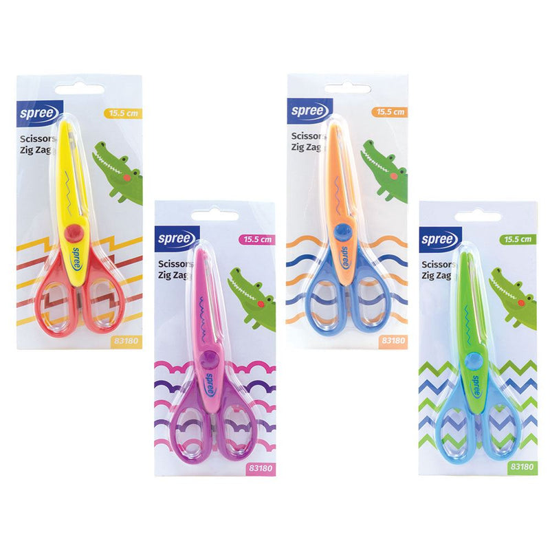 Load image into Gallery viewer, Zigzag kinderschaar 15,5 cm. 4 kleuren.
