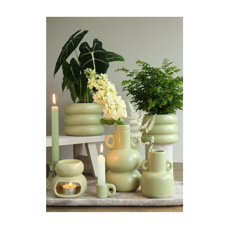 Load image into Gallery viewer, Ideas 4 seasons chubby vaas - kaarsenhouder ã˜7,6xh12cm jade groen
