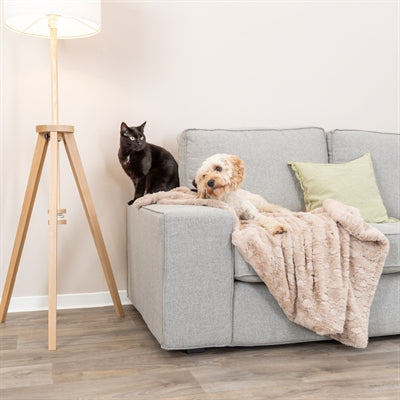 Load image into Gallery viewer, Trixie hondendeken cosy fleece beige
