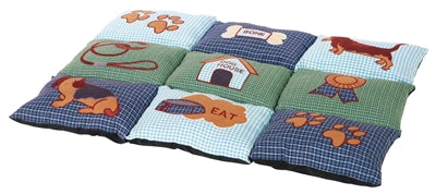 Afbeelding laden in galerijviewer, Trixie hondenkussen patchwork blauw groen
