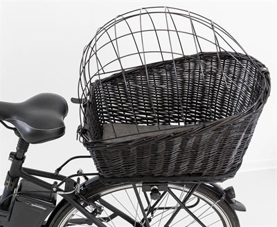 Load image into Gallery viewer, Trixie Fietsmand met draadkoepel achterop zwart
