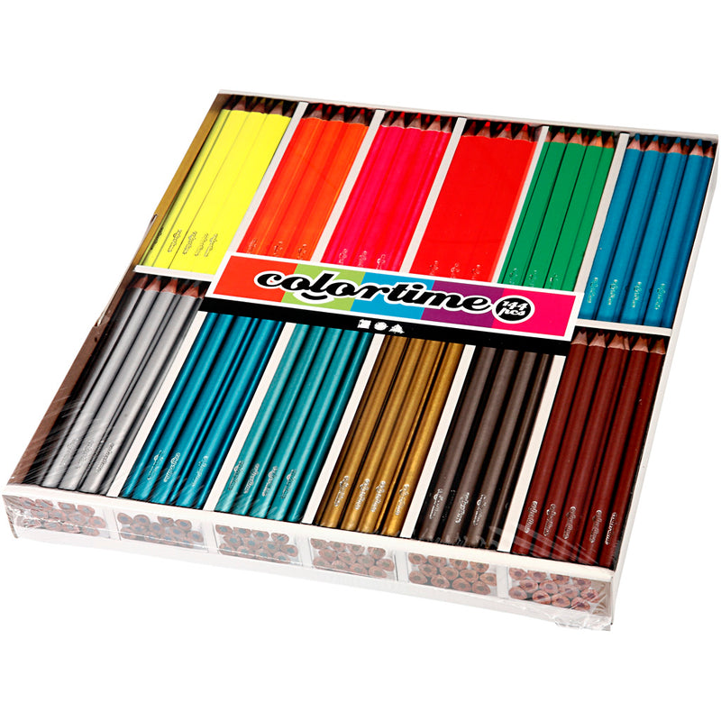 Afbeelding laden in galerijviewer, Https: www.cchobby.nl kleurpotloden-l-17-45-cm-vulling-4-mm-metallic-kleuren-neon-kleuren-144-stuk-1-doos

