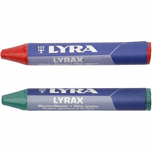 Lyra waskrijt | kleurkrijt | | diverse kleuren | l 9 cm | dikte 15 mm | 12 stuks