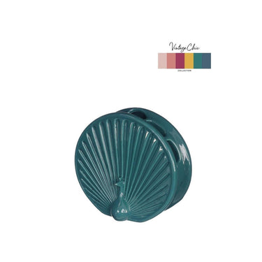 Ideas 4 seasons vaas peacock petrol ã˜6,5x15x13,6cm